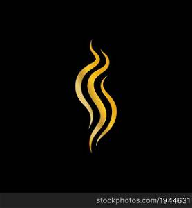 golden Hair logo template vector icon illustration design