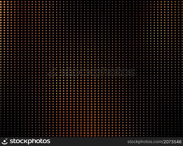 Golden halftone background. Black gold wallpaper, modern graphic backdrop. Dots pattern elements, shine dotted lines recent vector texture. Illustration gold halftone background or backdrop. Golden halftone background. Black gold wallpaper, modern graphic backdrop. Dots pattern elements, shine dotted lines recent vector texture