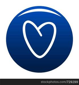 Golden heart icon. Simple illustration of golden heart vector icon for any design blue. Golden heart icon vector blue
