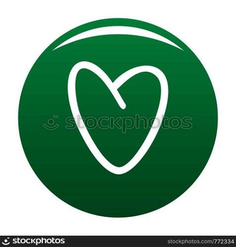 Golden heart icon. Simple illustration of golden heart vector icon for any design green. Golden heart icon vector green