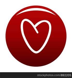 Golden heart icon. Simple illustration of golden heart vector icon for any design red. Golden heart icon vector red