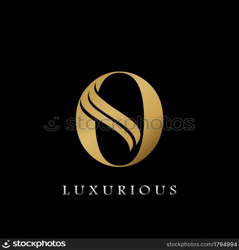 Golden Initial O Letter Logo Luxury, creative vector design concept for luxuries business