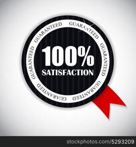 Golden Label Satisfaction Isolated Vector Illustration. EPS10. Golden Label Satisfaction Vector Illustration