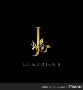 Golden Letter J Luxury Logo Icon, Vintage Design Template