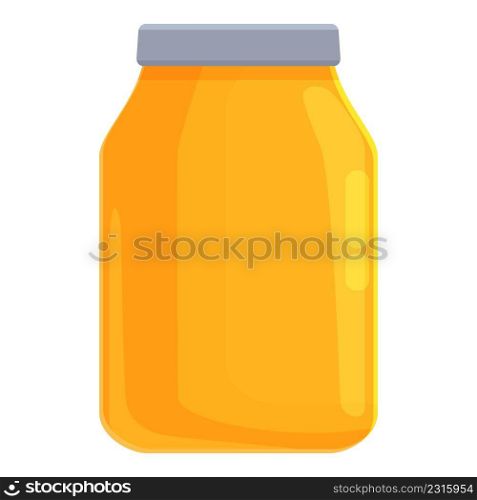 Golden liquid jar icon cartoon vector. Honey bee. Comb gold. Golden liquid jar icon cartoon vector. Honey bee