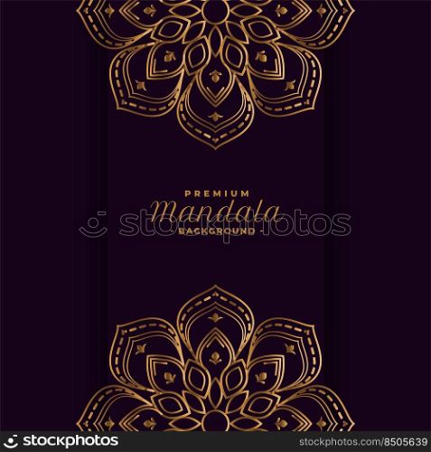 golden mandala decorative background design