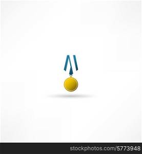 golden medal isolated