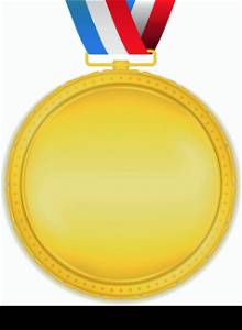 Golden Medal with Ribbon