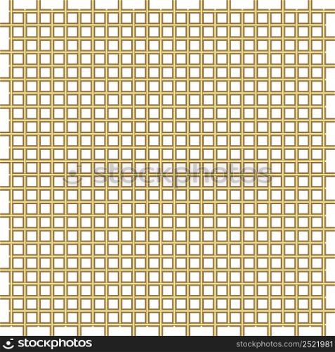 Golden mesh grill seamless pattern, gold wire similar pipe makes