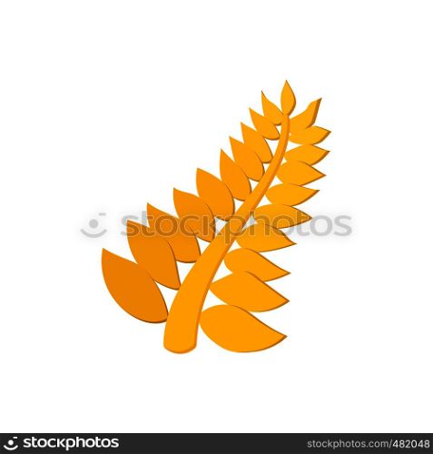 Golden palm cartoon icon on a white background. Golden palm cartoon icon