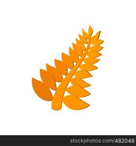 Golden palm cartoon icon on a white background. Golden palm cartoon icon