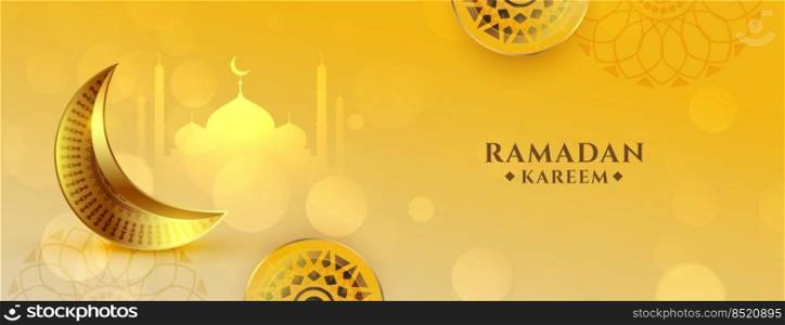 golden ramadan kareem blessing wishes beautiful banner