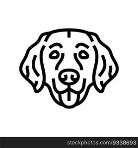 golden retriever dog puppy pet line icon vector. golden retriever dog puppy pet sign. isolated contour symbol black illustration. golden retriever dog puppy pet line icon vector illustration