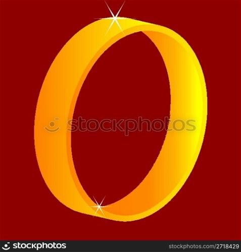 golden ring, vector art illustration; more drawings in my gallery