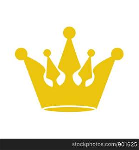 golden royalty crown icon image, stock vector illustration