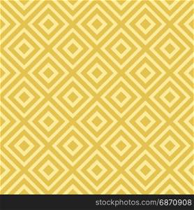 Golden seamless pattern with rhombus and diagonal lines. Abstract geometric background. Vector illustration.. Golden seamless pattern