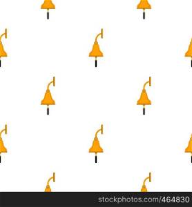 Golden ship bell pattern seamless flat style for web vector illustration. Golden ship bell pattern flat