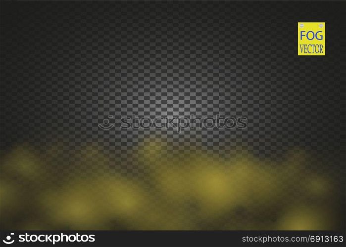 Golden smoke isolated transparent special effect. Yellow vector cloudiness, mist or smog background. Vector illustration. Golden smoke isolated transparent special effect. Yellow vector cloudiness, mist or smog background. Vector illustration. eps 10