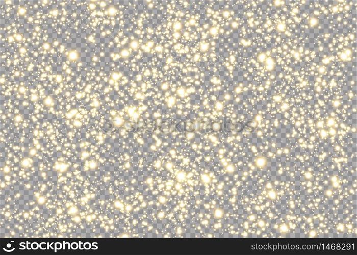 Golden sparks glitter special light effect. Vector sparkles on transparent background. Christmas abstract pattern. Sparkling magic dust particles.. Golden sparks glitter special light effect. Vector sparkles on transparent background. Christmas abstract pattern. Sparkling magic dust particles