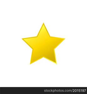Golden star. Shiny golden star icon