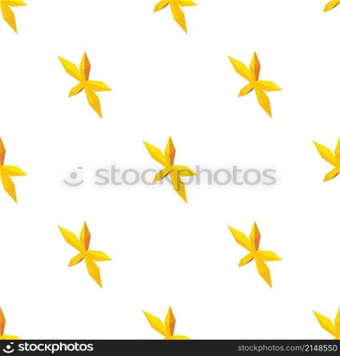 Golden star with five points pattern seamless background texture repeat wallpaper geometric vector. Star with five points pattern seamless vector