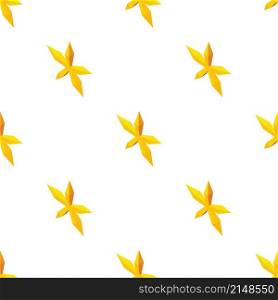 Golden star with five points pattern seamless background texture repeat wallpaper geometric vector. Star with five points pattern seamless vector