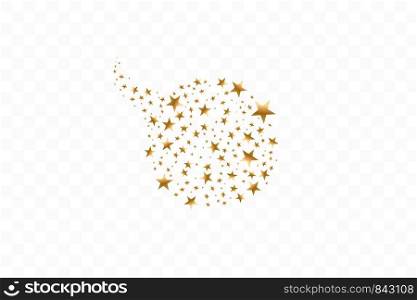 Golden stars In Circle Vector Illustration. Flat icon star frame symbol.. Golden stars In Circle Vector Illustration. Flat icon star frame symbol
