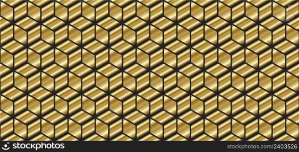 Golden texture. Seamless geometric pattern. Golden background.