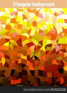 Golden triangle mesh mosaic background, creative design templates