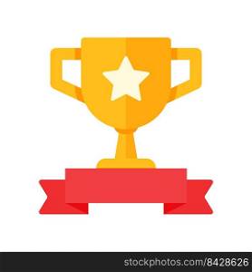 Golden trophy with engraved nameplate Symbol of victory Awards of winners in sports events.