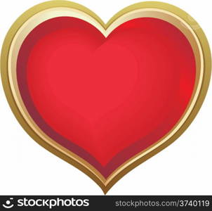 Golden vector love heart