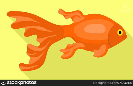 Goldfish icon. Flat illustration of goldfish vector icon for web design. Goldfish icon, flat style