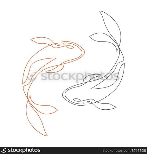 Goldfish icon logo design illustration