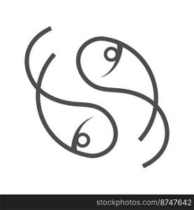 Goldfish icon logo design illustration