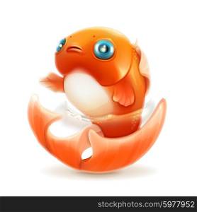 Goldfish, vector icon