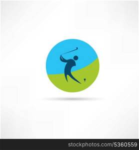 golf abstraction icon