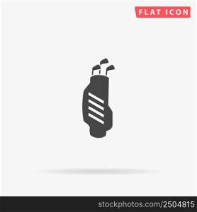 Golf Bag with Clubs flat vector icon. Hand drawn style design illustrations.. Golf Bag with Clubs flat vector icon. Hand drawn style design illustrations