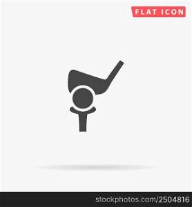 Golf Ball And Putter flat vector icon. Hand drawn style design illustrations.. Golf Ball And Putter flat vector icon. Hand drawn style design illustrations