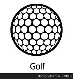 Golf ball icon. Simple illustration of golf ball vector icon for web. Golf ball icon, simple black style