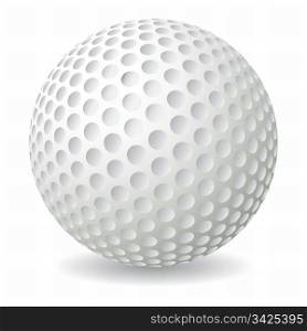 Golf ball isolated on white background, vector illustration