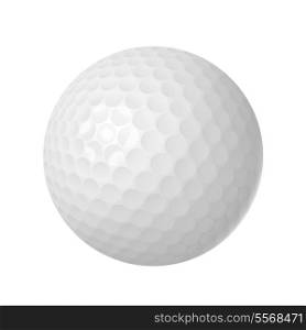 Golf ball over white isolated vector illustration
