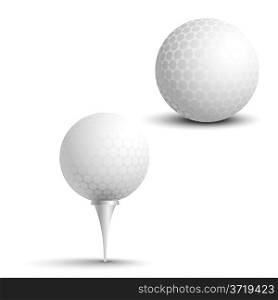 Golf balls on the stand