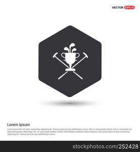 Golf Bat Icon Hexa White Background icon template - Free vector icon