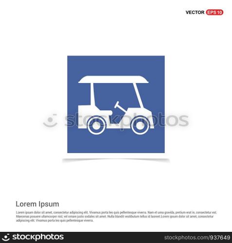 Golf Car Icon - Blue photo Frame