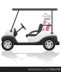 golf car vector illustration isolated on white background