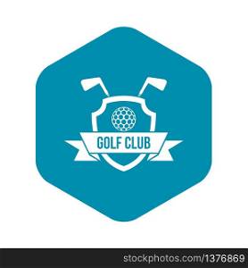 Golf club emblem icon. Simple illustration of golf club emblem vector icon for web. Golf club emblem icon, simple style