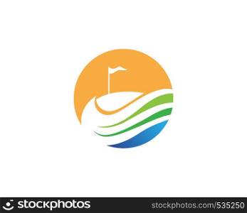 Golf club icons symbols elements and logo vector image