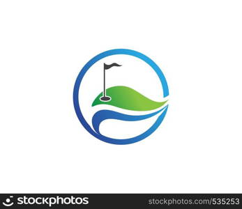 Golf club icons symbols elements and logo vector image