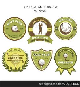 golf club resort badge label set. golf club resort badge label set vector