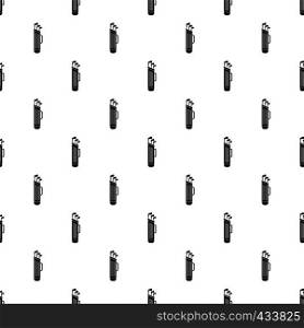 Golf clubs bag pattern seamless in simple style vector illustration. Golf clubs bag pattern vector